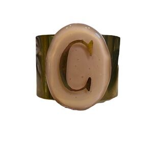Italian bangle with the initial C
